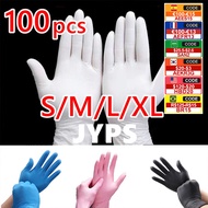 authentic Black nitrile gloves disposable 100pcs Latex Gloves Cleaning Tools Pink Work Gloves PVC TP