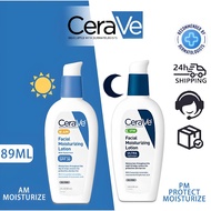 CeraVe AM PM Facial Moisturizing Lotion with Hyaluronic Acid and Niacinamide for Dry Sensitive Skin 