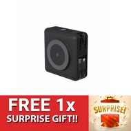 ADAM Elements GRAVITY X5 Powerbank 15000mAh with Cable USB-C Lightning 5-in-1 and  Travel Adapter