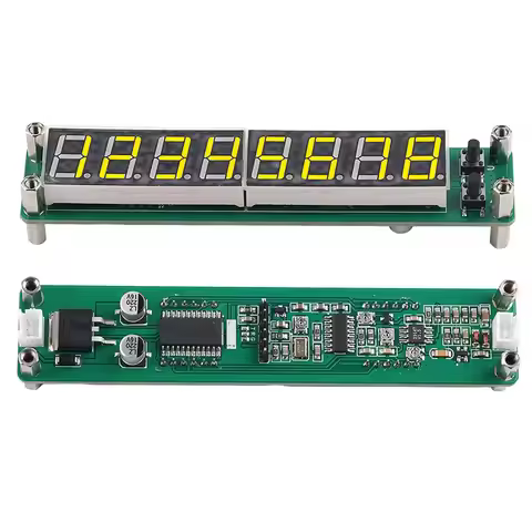PLJ-8LED-R Digital Cymometer Meter Tester 0.1MHZ-2.4GHz Digital RF Frequency Meter 8-Bit Display DC 