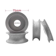 1Pc Iamond Grinding Wheel Vacuum Brazed Emi-Bullnose Edge Profile Iameter 3 Inches/75Mm 22.23Mm