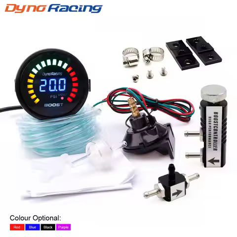 Dynoracing 2"52mm Car Digital 20 LED Turbo Boost Gauge-15-45PSI+ Adjustable Turbo Boost Controller K