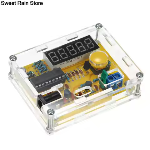 DIY Frequency Tester Crystal Counter Meter Oscillator Tester with Transparent Case 1Hz~50MHz