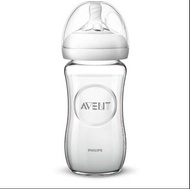 【PHILIPS AVENT】親乳感玻璃防脹氣奶瓶 240ml 奶嘴1M+