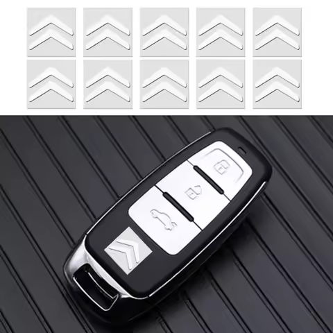 5Pcs Aluminium Metal Car Key Emblem Stickers FitFor Citroen C4 C3 C5 Aircross C1 Berlingo Jumper ZX 