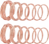 12 Rolls 196 Feet Dead Soft Copper Wire 18/20/22/24/26/28 Gauge Solid Bare Copper Wire Round Craft Copper Wire for Jewelry Making Gem Wrapping