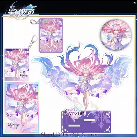 Honkai: Star Rail Cyrene Cosplay Acrylic Stand Model Plate Standing Sign Badge Transparent Card Pend