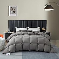 Luxury Heavyweight Feathers Down Comforter King Size - 750 Fill Power Hotel-Style Thicker Winter Duv