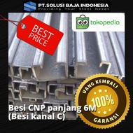 Besi CNP / kanal C 100x50x20x3.2 panjang 6M