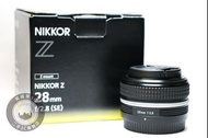 【台南橙市3C】Nikon Z 28mm F2.8 SE 公司貨 微距鏡 定焦鏡 二手鏡頭 #86529