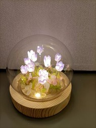 情人節 小夜燈玻璃水晶球（現貨）
鬱金香花話(永恆的愛)
粉紫色可選
情人節禮物首選,聖誕節,生日,周年慶,
LED燈木質底座
配3個AAA電
W10cmxH10cm
送精美手提紙袋
太子交收
SF到