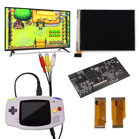 GBA TV IPS backlight LCD Screen MOD Function with Composite Video AV cable for Gameboy ADVANCE conso