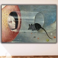 Hieronymus Bosch Canvas Print The Garden of Earthly Delights Man and Mouse Poster