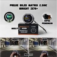 IBRIGHT ZE 76 - RED Projector Biled Matrix X1 2.5 inc Lampu LED Motor Spotlight