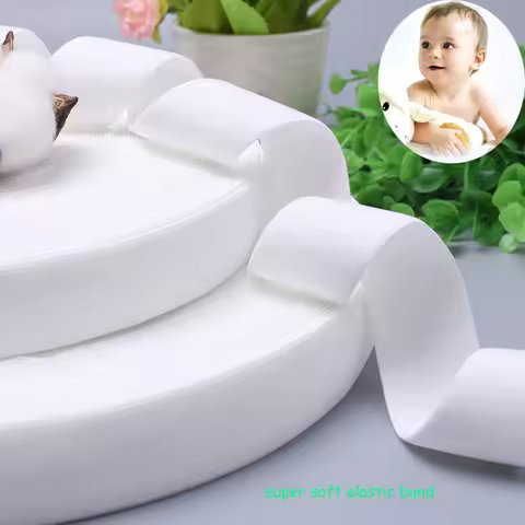 5M Super Soft 2cm 3cm 4cm 5cm 6cm White Black Child Little Baby Pregnant Woman Use Skirt Pants Elast