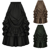 Comic Clothes Fashion Drawstring Skirt Women Retro Gothic Dark Style Victorian Renaissance Skirt Com