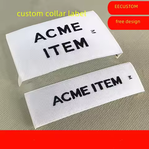 Custom Woven Label Free Shipping Garment Shirt Jacket Label Woven Label Custom Private Label Dress C