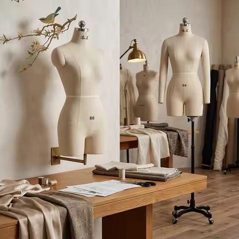 Female Dress Form Mannequin Professional Adjustable Cotton Cover with Legs Stand Tailor Design Displ