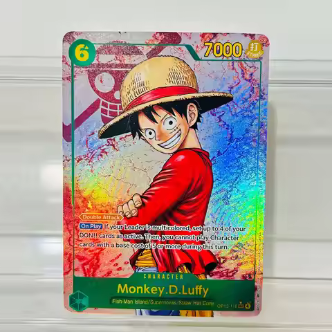 One Piece Monkey.D.Luffy OP13-118 Card EN Version Holographic Texture Cards Perfect Condition DIY Pr