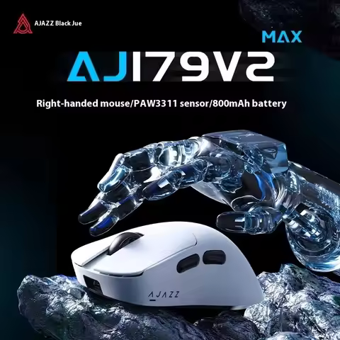 AJAZZ AJ179V2 Wireless Mouse Tri Mode E-Sports Game Lightweight Tri-Mode Bluetooth 12000dpi Paw3311 