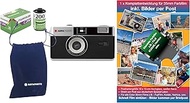 Agfa Analogue 35 mm Small Film Photo Camera Black + Colour Pictures Film + Battery + Complete Develo