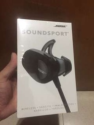 Bose soundsport 黑色藍芽耳機 防水運動 音樂耳機 全新未拆封