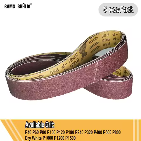 5 pieces 1829x50mm A/O Sanding Belts P40-P800 S/C P1000-P1500 for 2x72 inch Belt Sander Knife Grinde