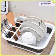 [Perfeclan4] Collapsible Dish Drainer, Collapsible Dish Drainer with Drainer Board ,portable Dish Drying Rack for Travel Trailer