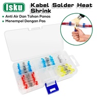 ISKU 100pcs Heat Shrink Kabel Waterproof Solder Selang Bakar Kabel Kit Set