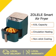 【In Stock】ZOLELE 6.5L Air Fryer Oil Free Non Stick Timer Kitchen Healthy Pink Digital Air Fryer 1360W 6.5L Air Fryers