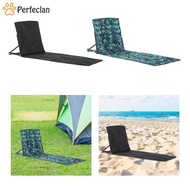 [Perfeclan] Foldable Floor Beach Chair Beach Chair with Backrest Folding Cushion Seat Outdoor Sunbathing for Lawn