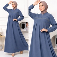 Gamis Crinkle Payet Model Baru / Gamis Crinkle Payet Manik Mutiara