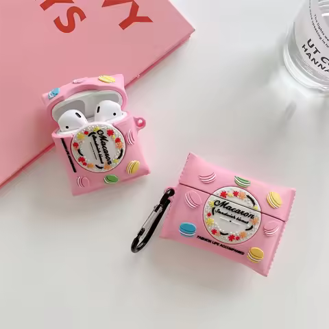 Macarons Cookies Cartoon Cute Earphone Cover Case for Airpods Pro Wireless Bluetooth Headphone Charg