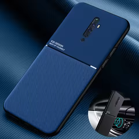 For Oppo Reno2Z Case Luxury Leather Magnetic Holder Plate CasesFor Oppo Reno 2Z 2 Z Reno2Z reno2Z Si