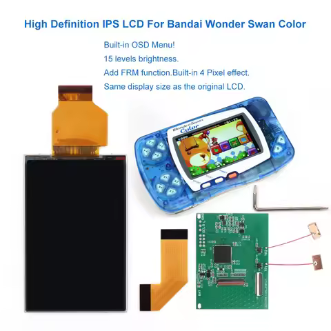 WSC Hightlight IPS LCD Screen Kit Backlight Brightness For Bandai WonderSwan Color For Wonder Swan C