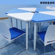 Trapezoidal Color Student Splicing Table Smart Innovative Table Hexagonal Classroom Reading Desk Cha