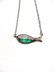 925 純銀澳寶 (Opal)頸鏈