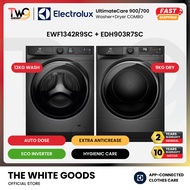 [COMBO] Electrolux 13KG Washer + 9KG Heat Pump Dryer | Ultimate Care 900 / 700 | IntelliDose EWF1342