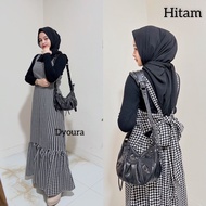 Bella overalls houndstooth overalls Back ribbon overalls yolla overalls reina overalls Ribbon overal