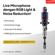GK50 Pro Noise Cancelling Streaming Mic | Live Pro Gaming Mic | Mic Podcast Youtube Live Streaming