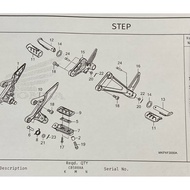 Rear Footrest Set CB500X 2019-2024