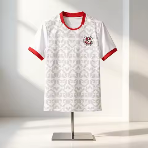 2026 New Summe Tunisia Football Jersey Unisex 3D Breathable Quick Dry Family matching Sport T-shirt 