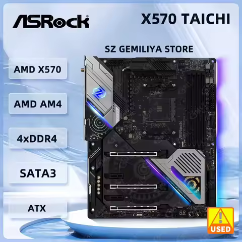 ASROCK X570 Taichi Motherboard AMD X570 Motherboard AM4 DDR4 128GB supports Ryzen 5800 5700 5600 450