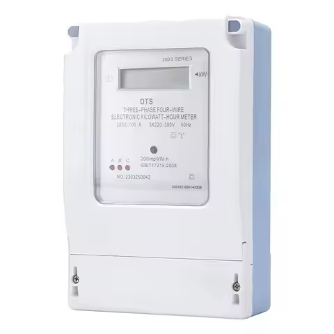 DTS Three Phase Four Wire Electronic Energy Meter 40A/60A/80A/100A Digital Smart Wall Mounted Meter