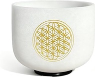 Sound Healing Bowl Crystal 528hz Life Of Flower Crystal Singing Bowl 8 Inch