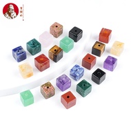 10mm Crystal Square 2mm Large Hole Beads Spacer Beads Loose Beads Natural Crystal Cube Sugar diy Bra