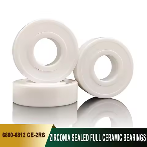 Double-sided Sealed Full Ceramic Zirconia Bearing 6800 6801 6802 6803 6804 6805 6806 6807 6808 6809