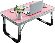 Laptop Table with IPad Card Slot,Foldable Laptop Bed Tray Desk,Laptop Stand for Eating,Working And Reading,Writing Desk,Breakfast Tray,Pink(Size:72cm) Fashionable