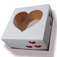 ️ '"k8x8x4 Heart Design/Valentines Box/Cake Box/Pastry Box (Set of 5 oh & 10 pcs)