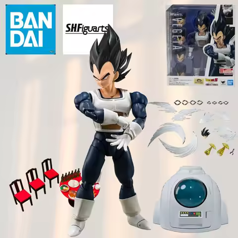 Bandai SHF Dragon Ball Z Vegeta Old Battle Suit Medical Machine Goku 80% Full Accessory Set Special 